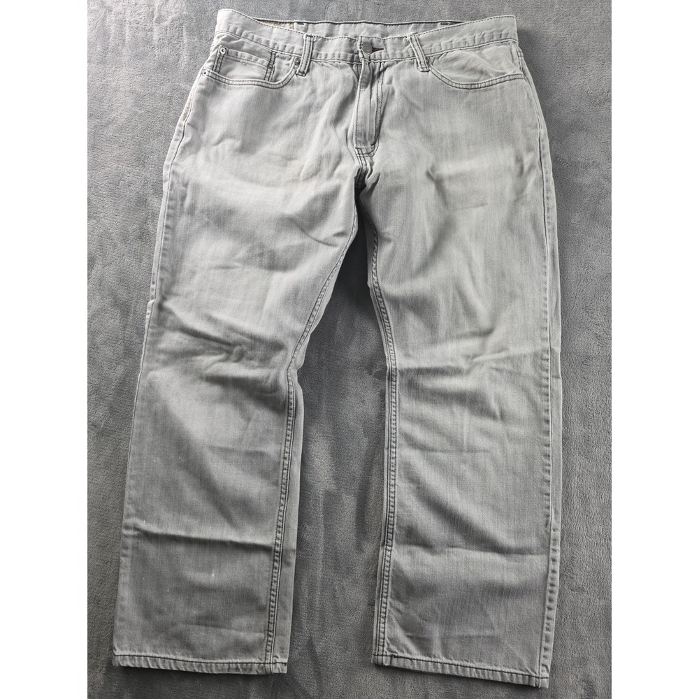 Levi's 514 Jeans Men's 38x30 MSR (36×30) Light Grey Distressed Thin
